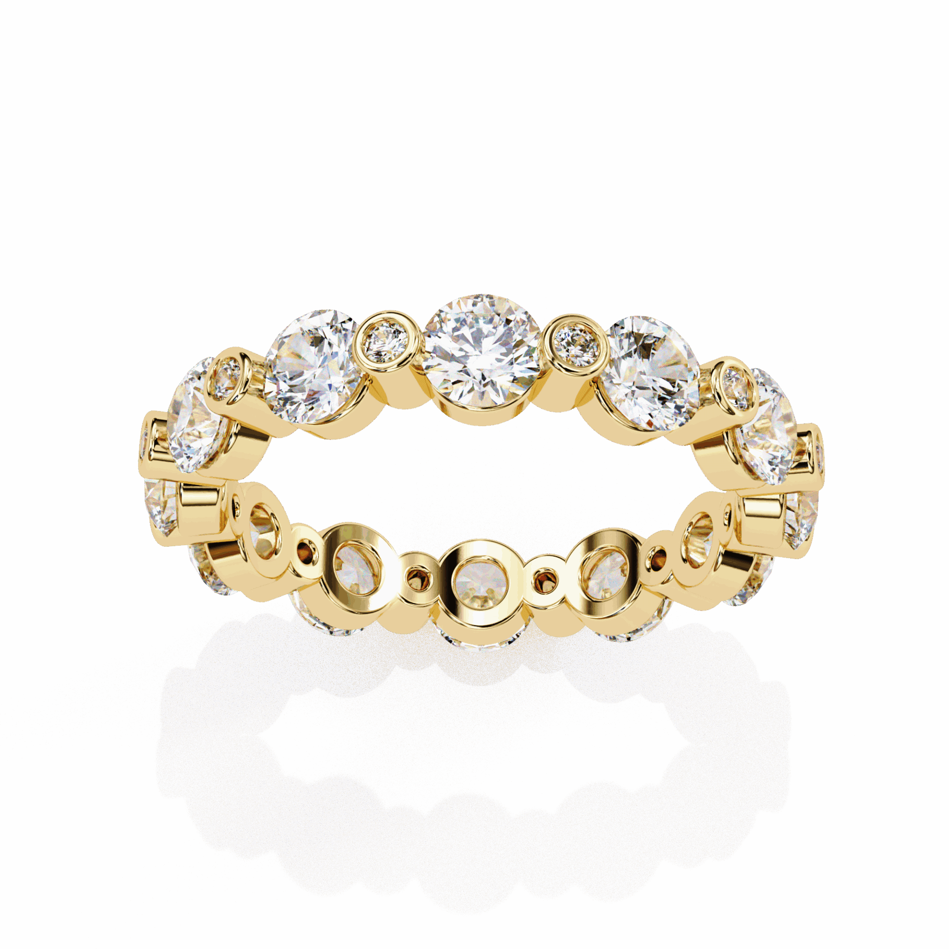 2.5 Carat Round Twilight Band in Moissanite | House of Estara