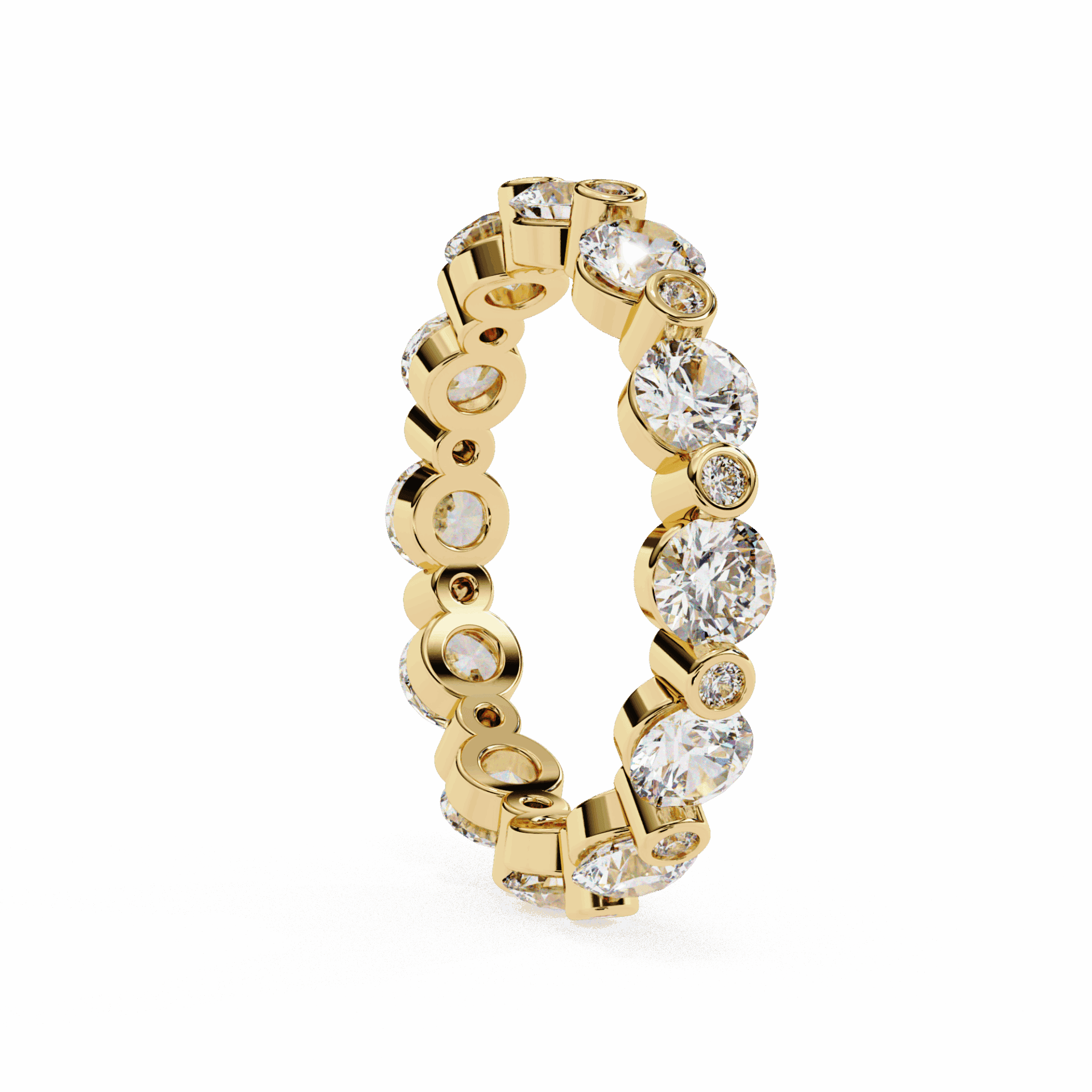 2.5 Carat Round Twilight Band in Moissanite | House of Estara
