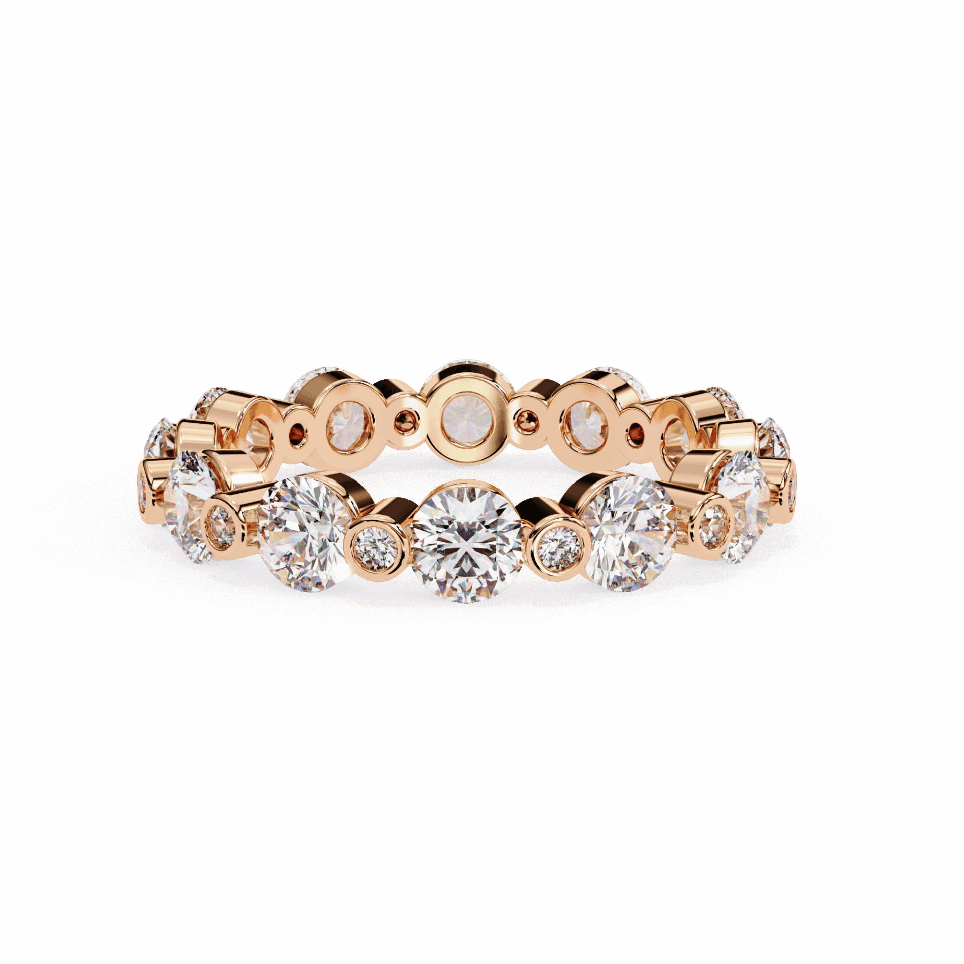 2.5 Carat Round Twilight Band in Moissanite | House of Estara