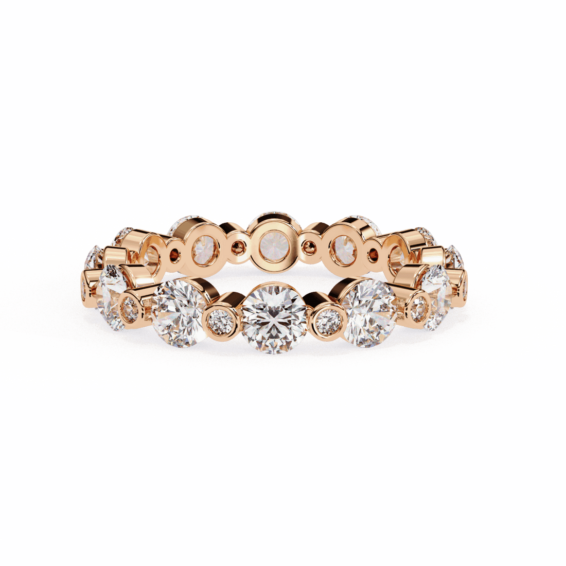 2.5 Carat Round Twilight Band in Moissanite | House of Estara