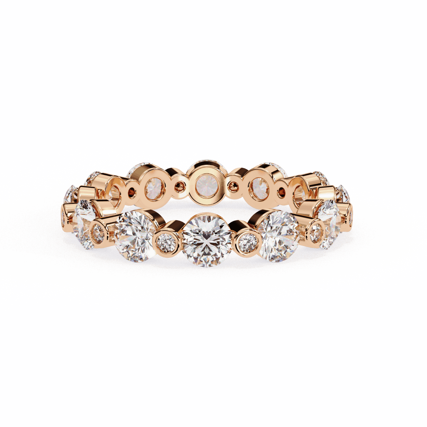 2.5 Carat Round Twilight Band in Moissanite | House of Estara