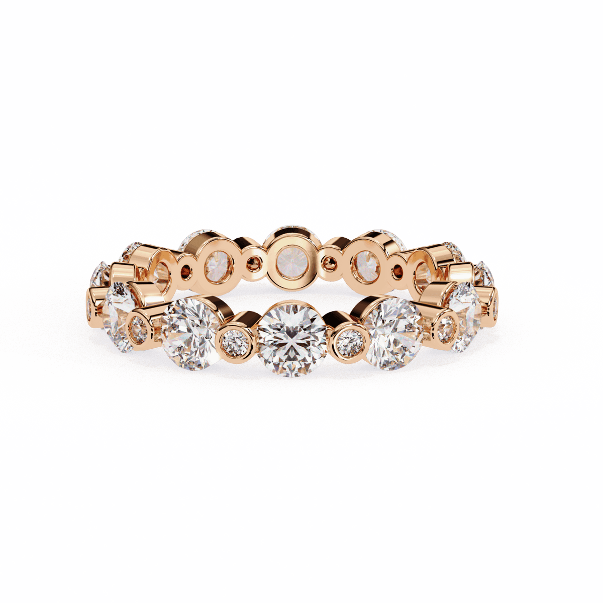 2.5 Carat Round Twilight Band in Moissanite | House of Estara