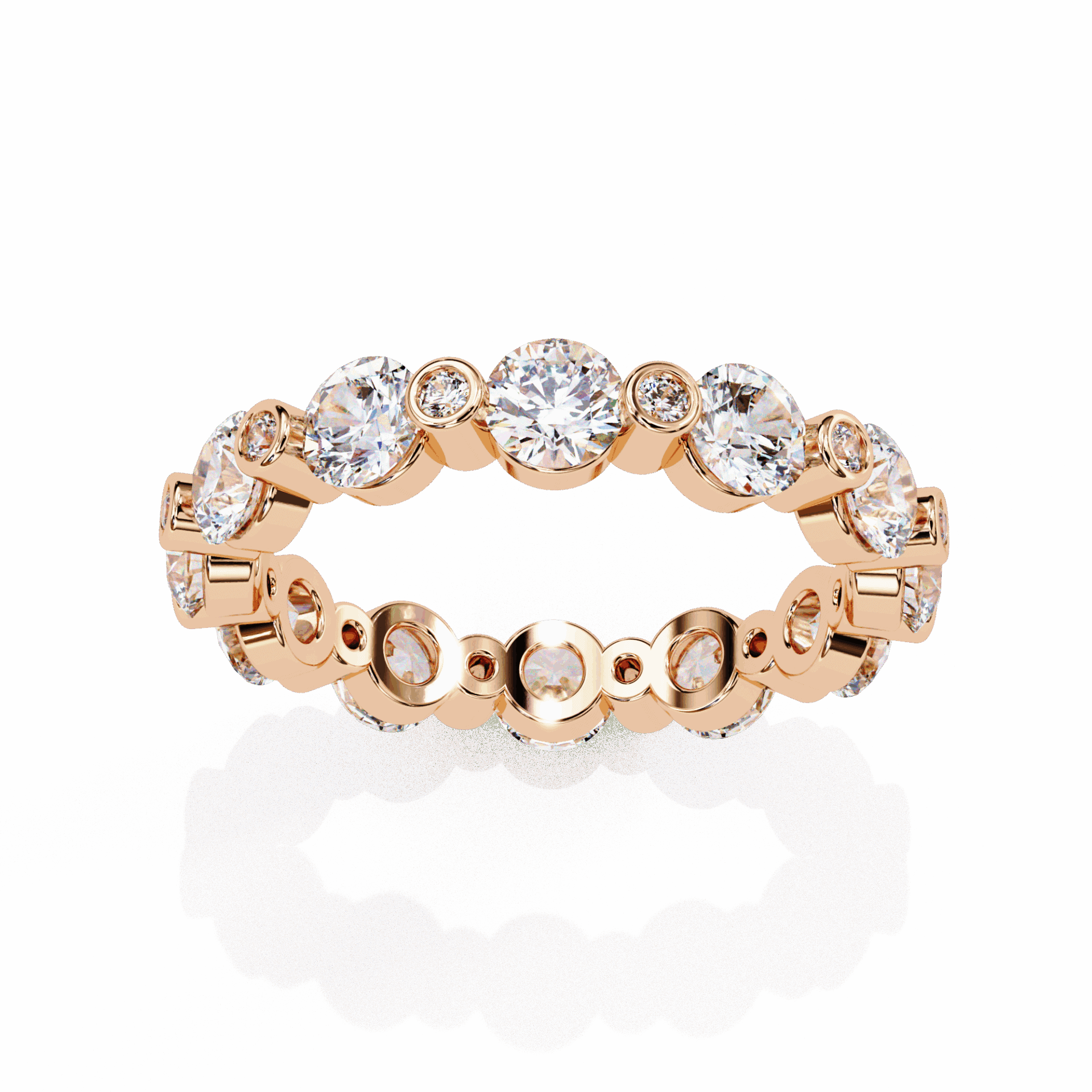 2.5 Carat Round Twilight Band in Moissanite | House of Estara