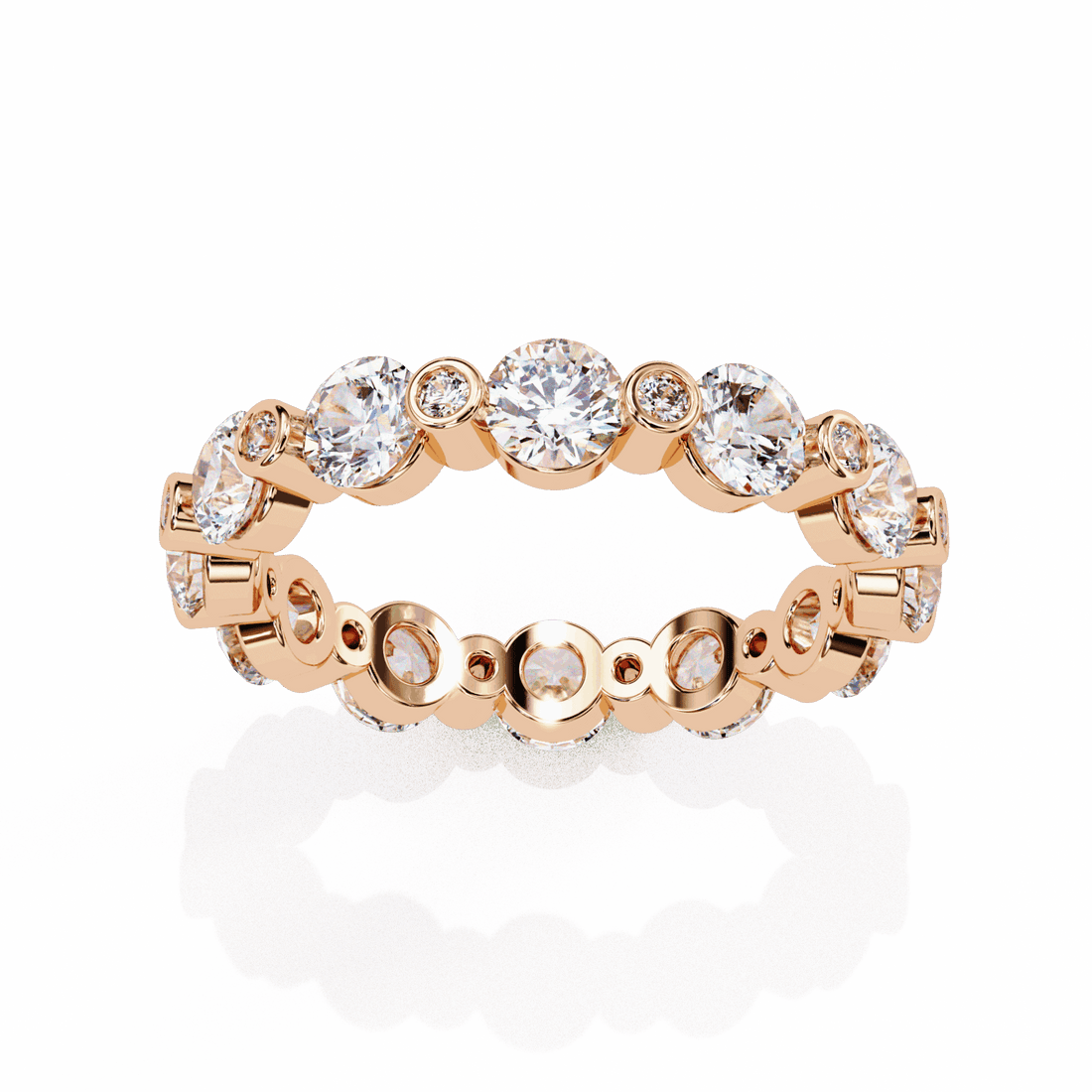 2.5 Carat Round Twilight Band in Moissanite | House of Estara