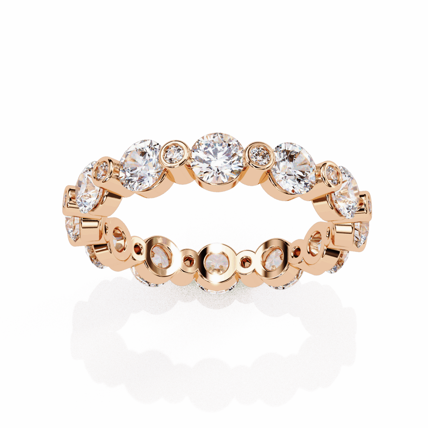 2.5 Carat Round Twilight Band in Moissanite | House of Estara
