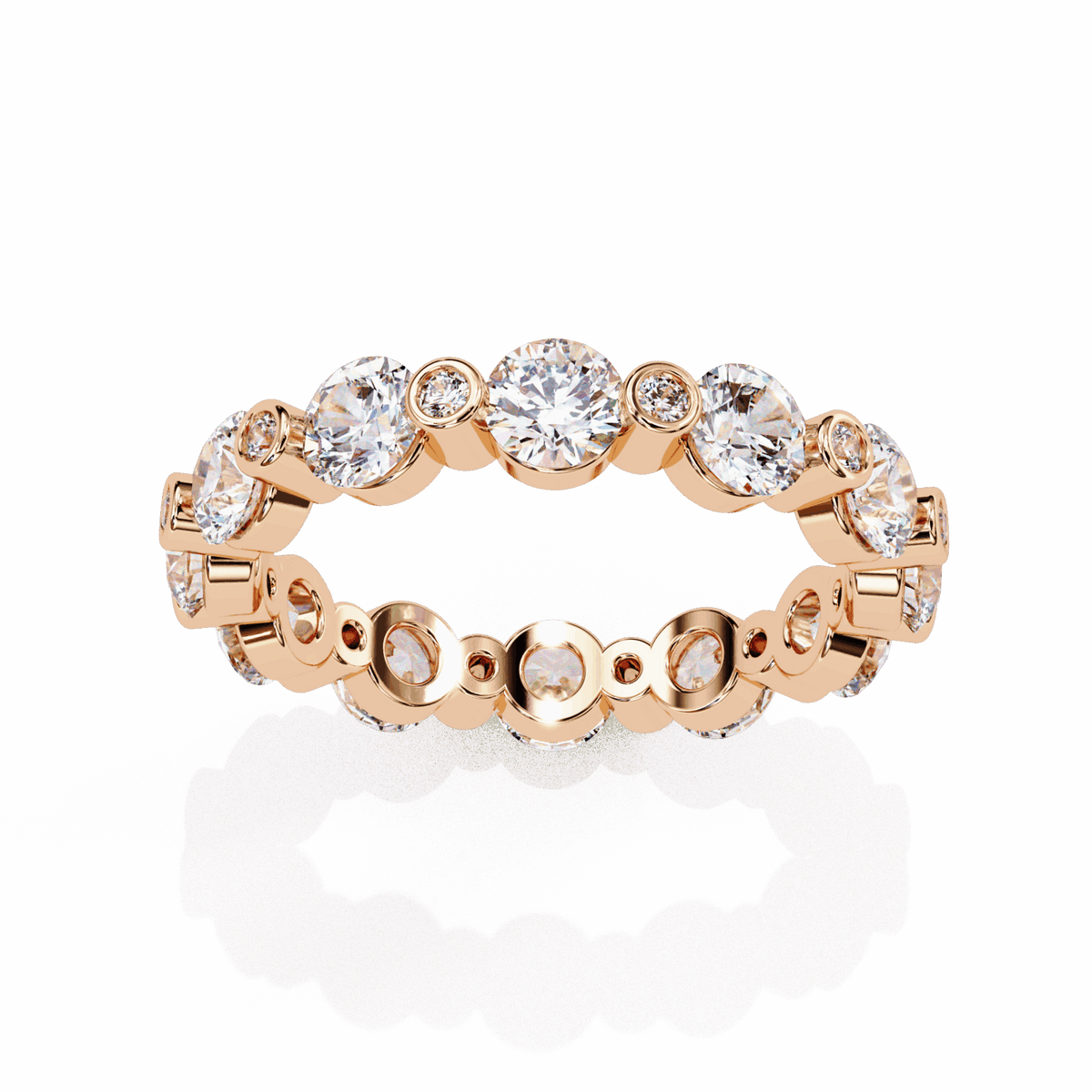 2.5 Carat Round Twilight Band in Moissanite | House of Estara
