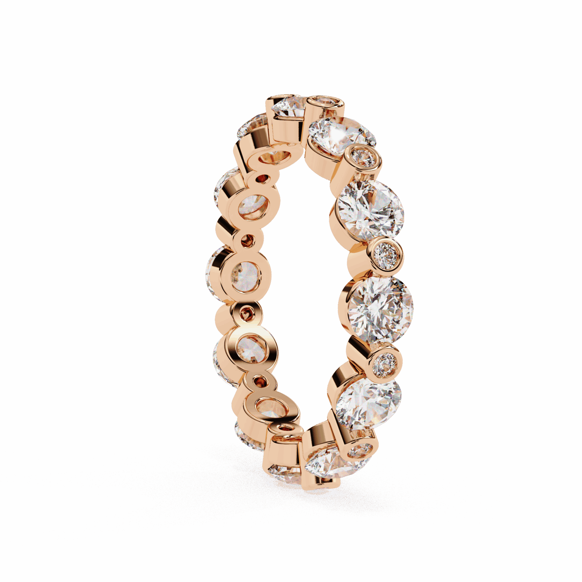 2.5 Carat Round Twilight Band in Moissanite | House of Estara