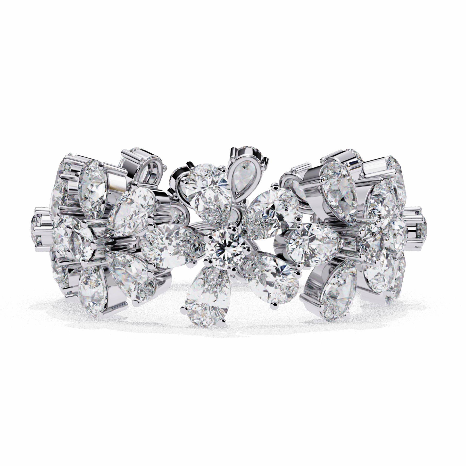 4.25 Carat Pear and Round Twilight Band in Moissanite | House of Estara