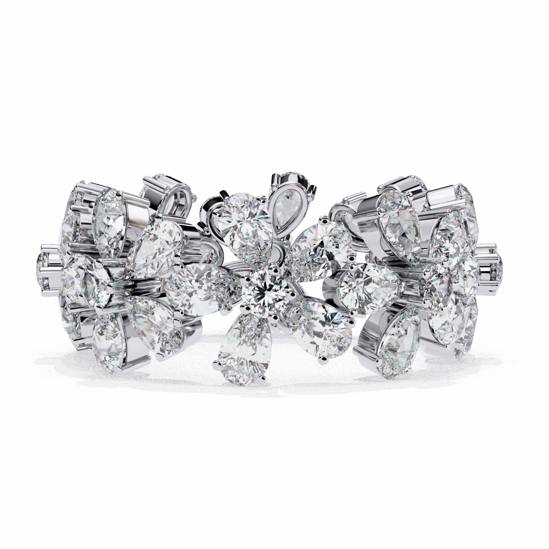 4.25 Carat Pear and Round Twilight Band in Moissanite | House of Estara