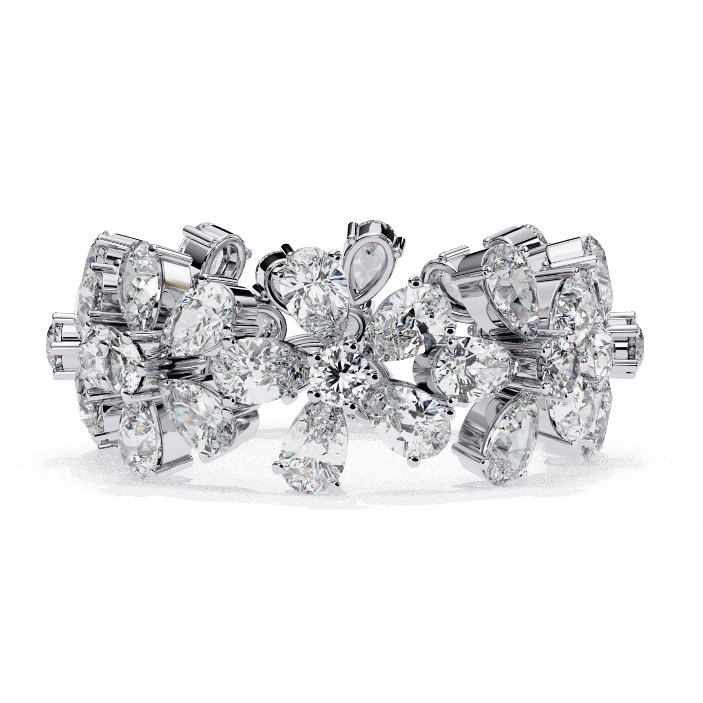 4.25 Carat Pear and Round Twilight Band in Moissanite | House of Estara