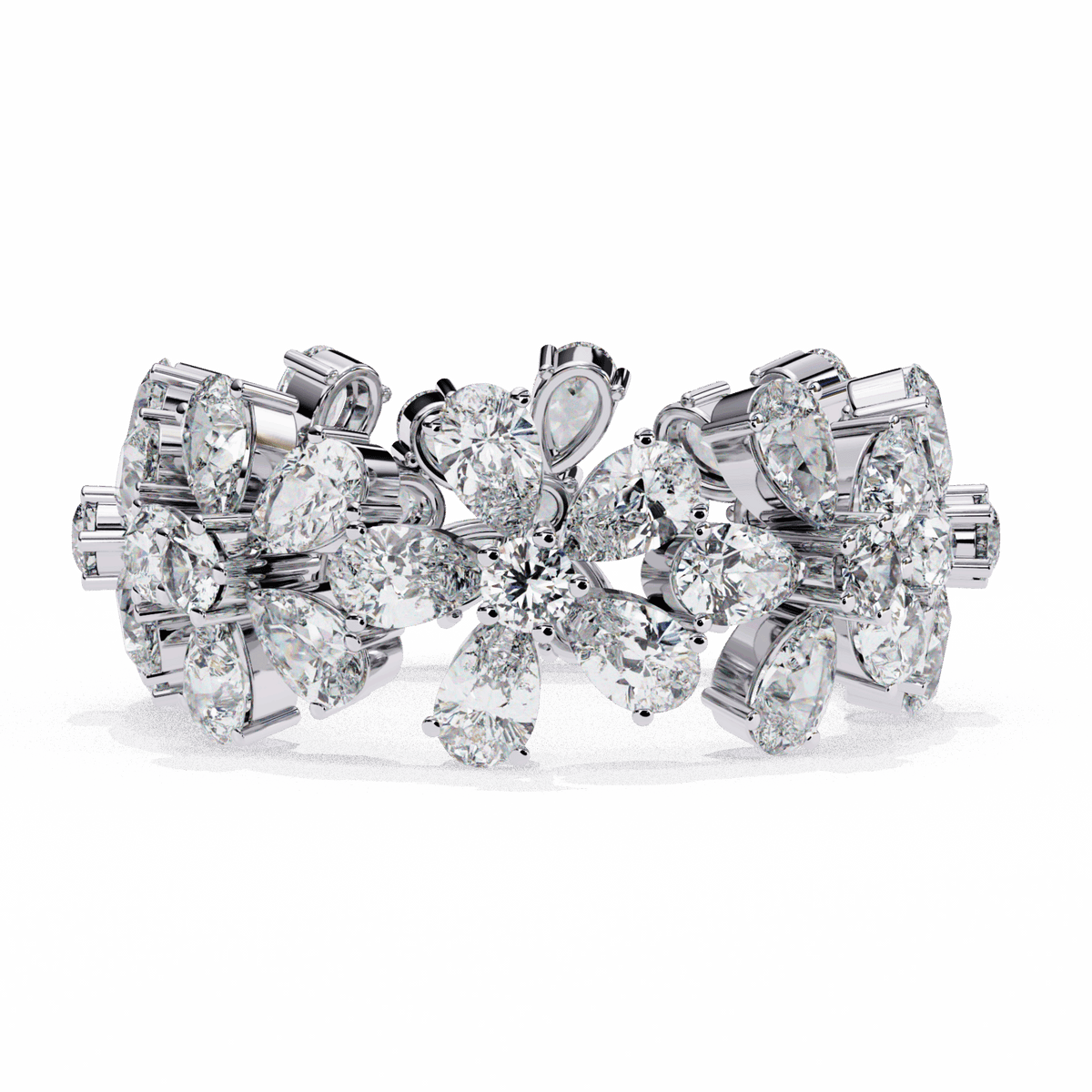 4.25 Carat Pear and Round Twilight Band in Moissanite | House of Estara