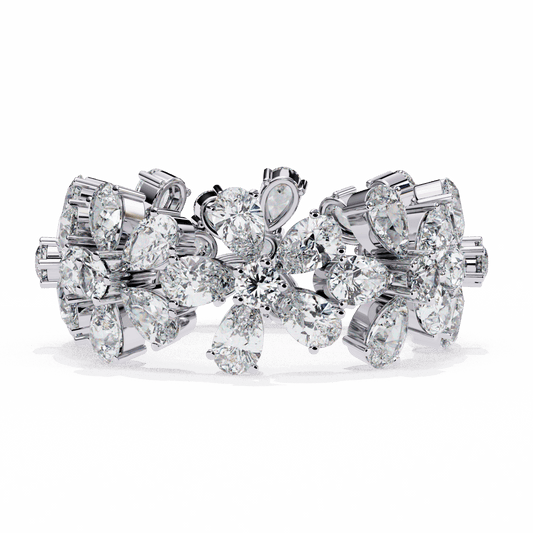 4.25 Carat Pear and Round Twilight Band in Moissanite | House of Estara