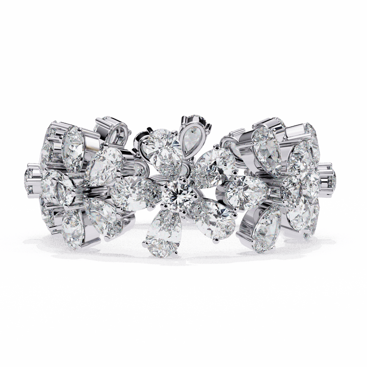 4.25 Carat Pear and Round Twilight Band in Moissanite | House of Estara