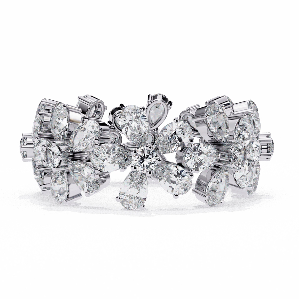 Pear Cut Flower Full Eternity Band