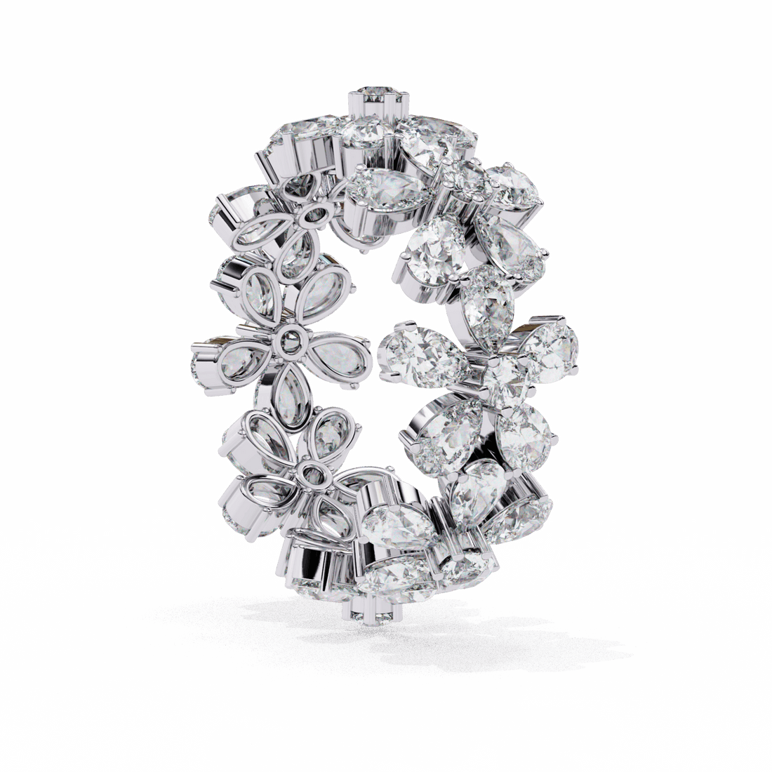4.25 Carat Pear and Round Twilight Band in Moissanite | House of Estara