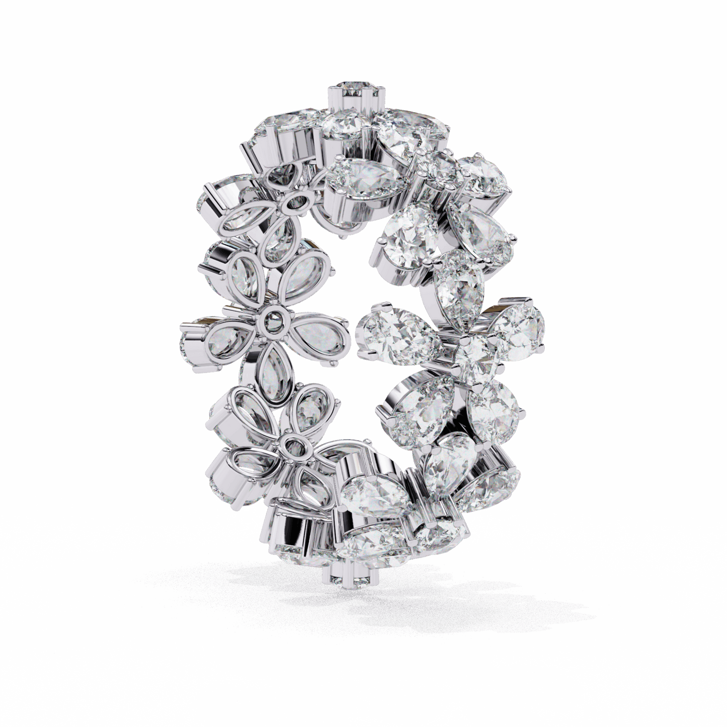 4.25 Carat Pear and Round Twilight Band in Moissanite | House of Estara