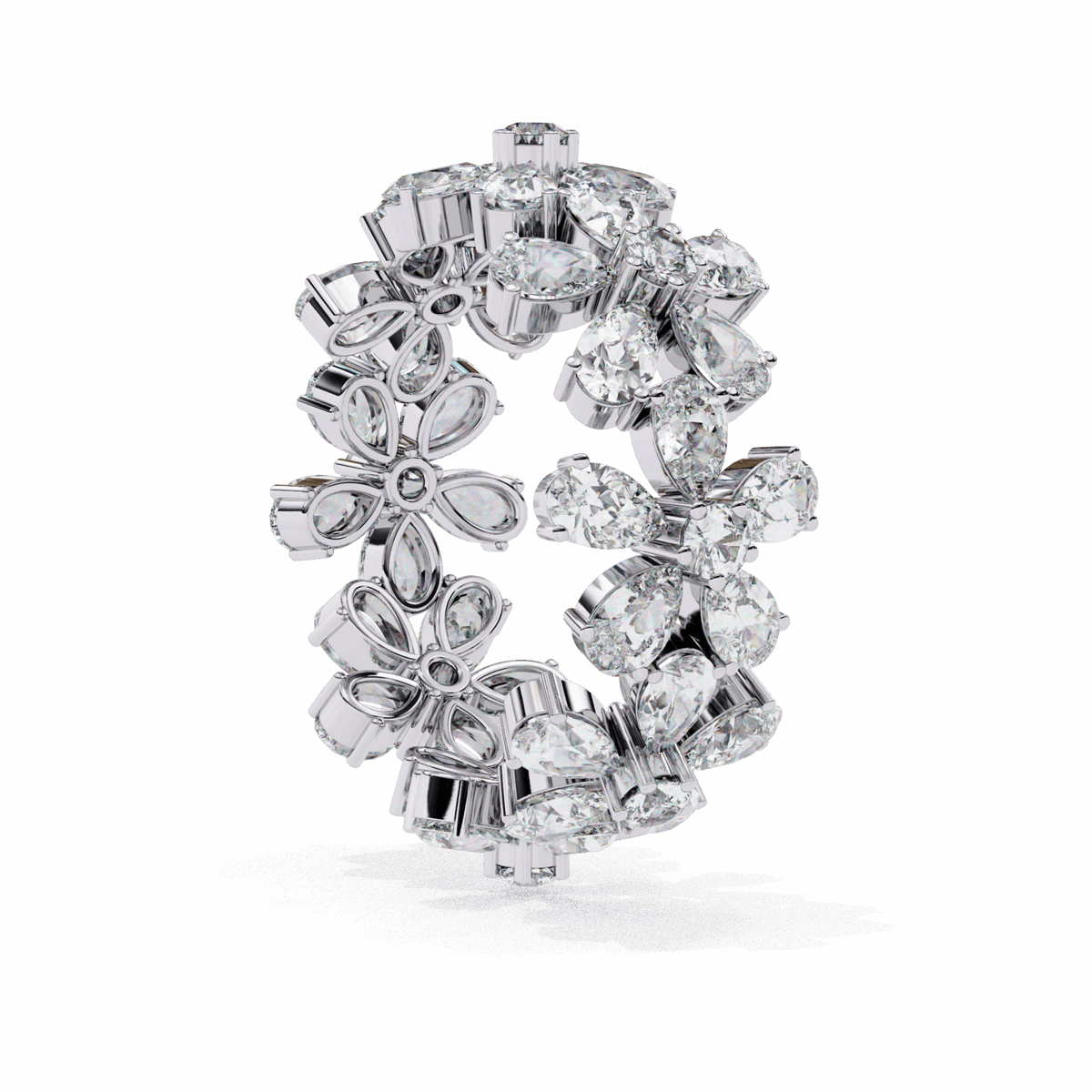 4.25 Carat Pear and Round Twilight Band in Moissanite | House of Estara