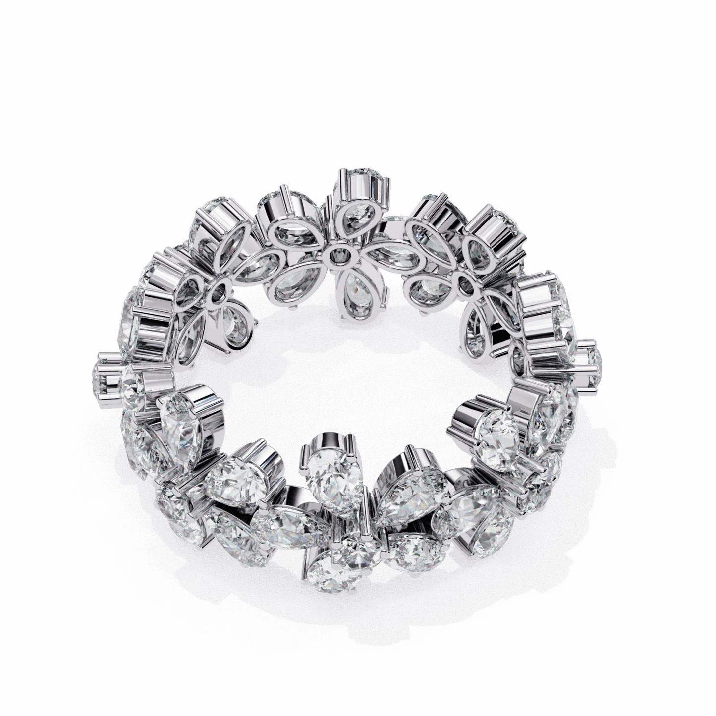 4.25 Carat Pear and Round Twilight Band in Moissanite | House of Estara