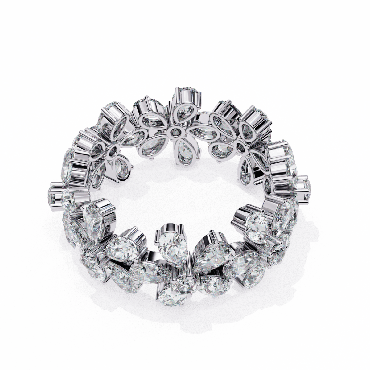 4.25 Carat Pear and Round Twilight Band in Moissanite | House of Estara