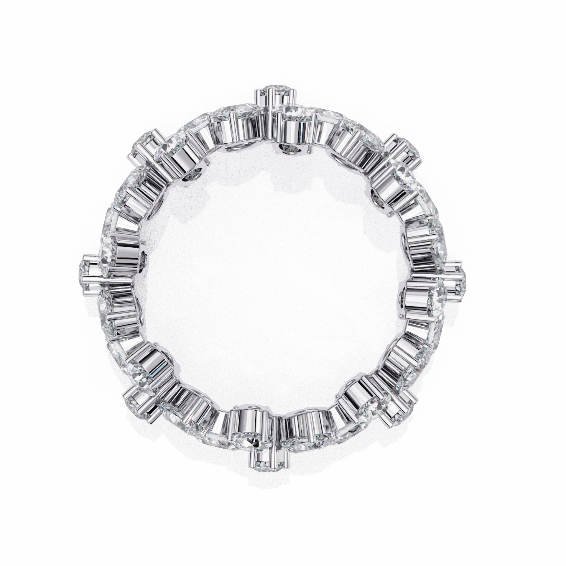 4.25 Carat Pear and Round Twilight Band in Moissanite | House of Estara