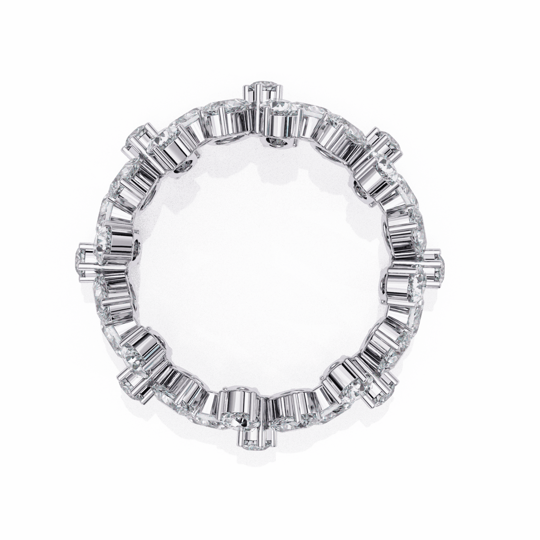4.25 Carat Pear and Round Twilight Band in Moissanite | House of Estara