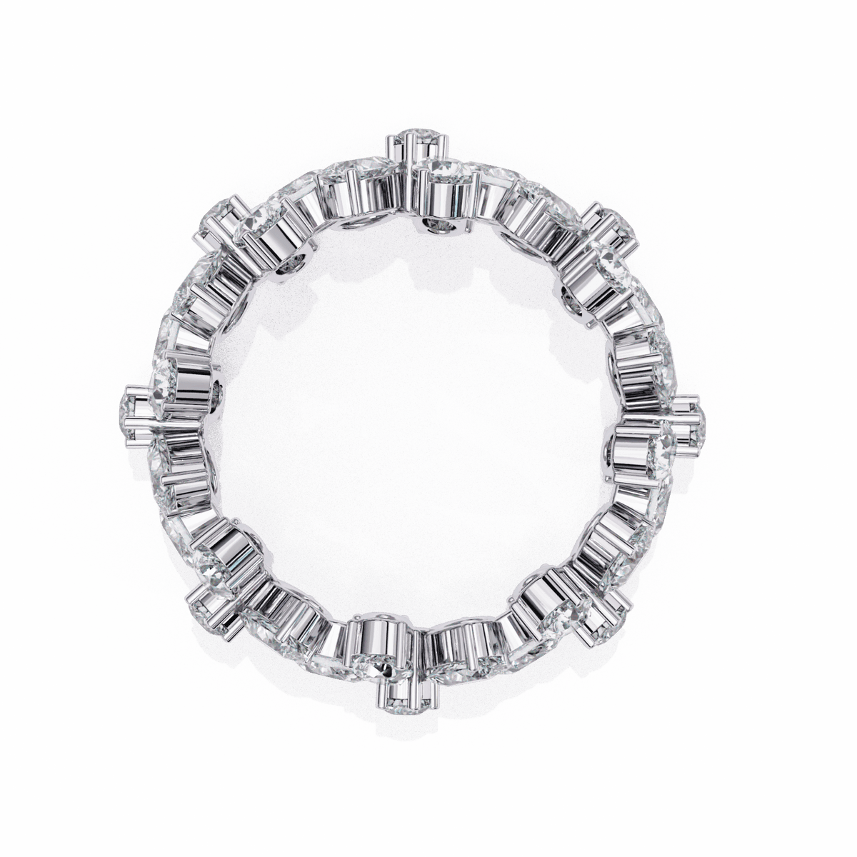4.25 Carat Pear and Round Twilight Band in Moissanite | House of Estara