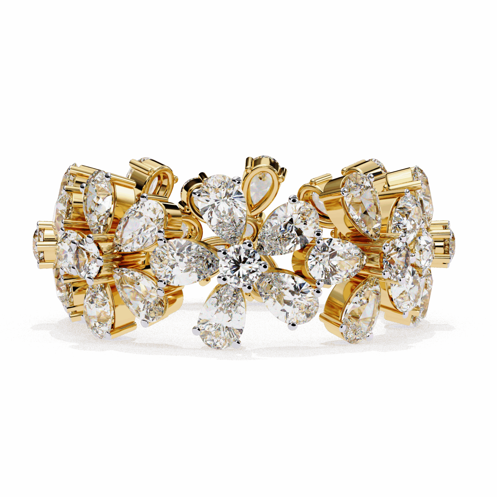 4.25 Carat Pear and Round Twilight Band in Moissanite | House of Estara