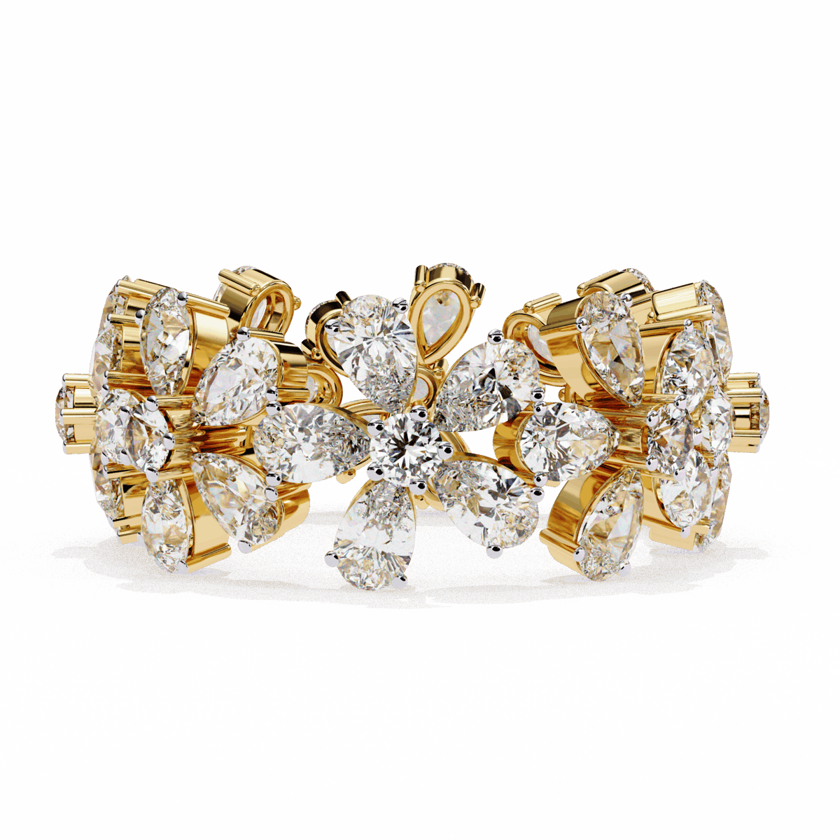 4.25 Carat Pear and Round Twilight Band in Moissanite | House of Estara