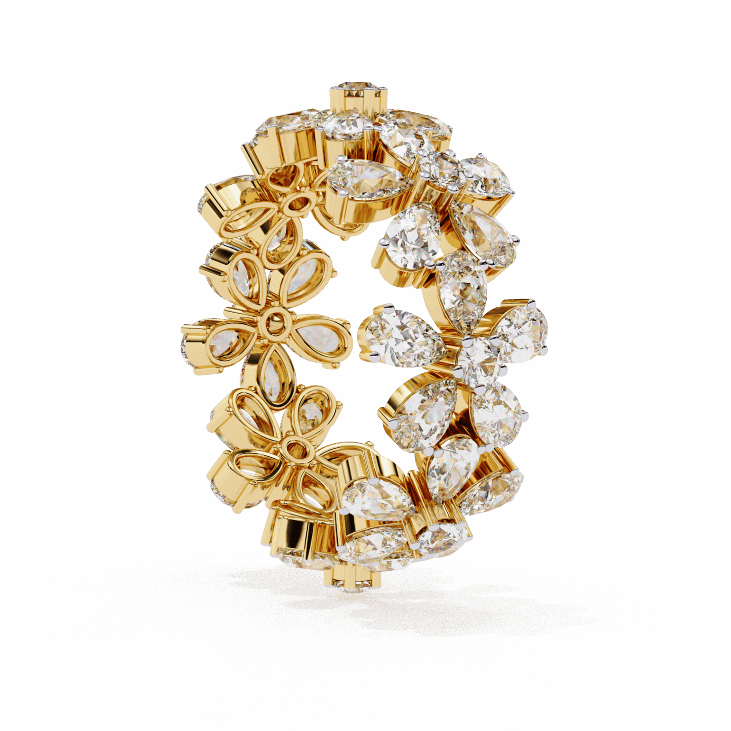 4.25 Carat Pear and Round Twilight Band in Moissanite | House of Estara