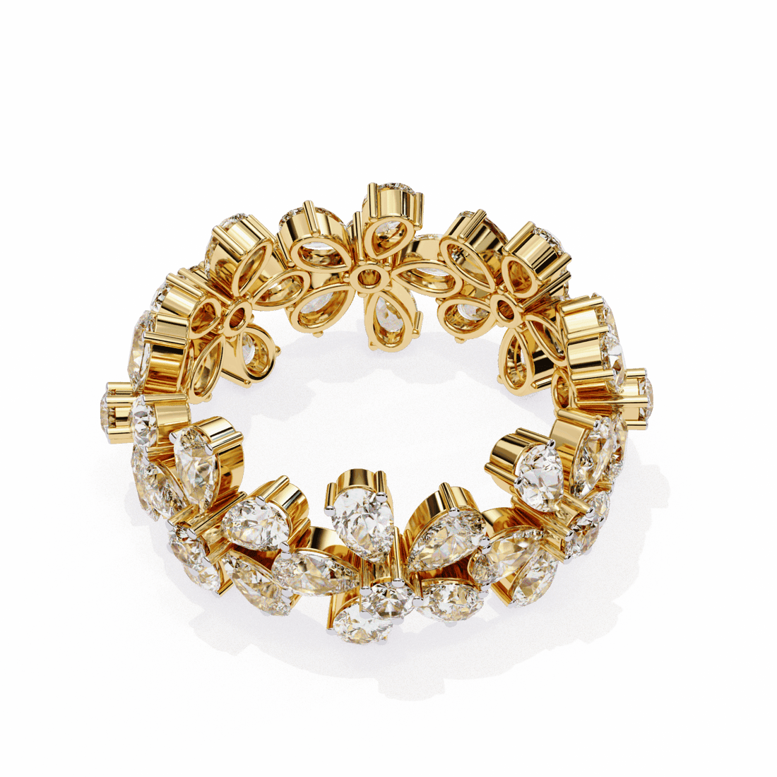 4.25 Carat Pear and Round Twilight Band in Moissanite | House of Estara