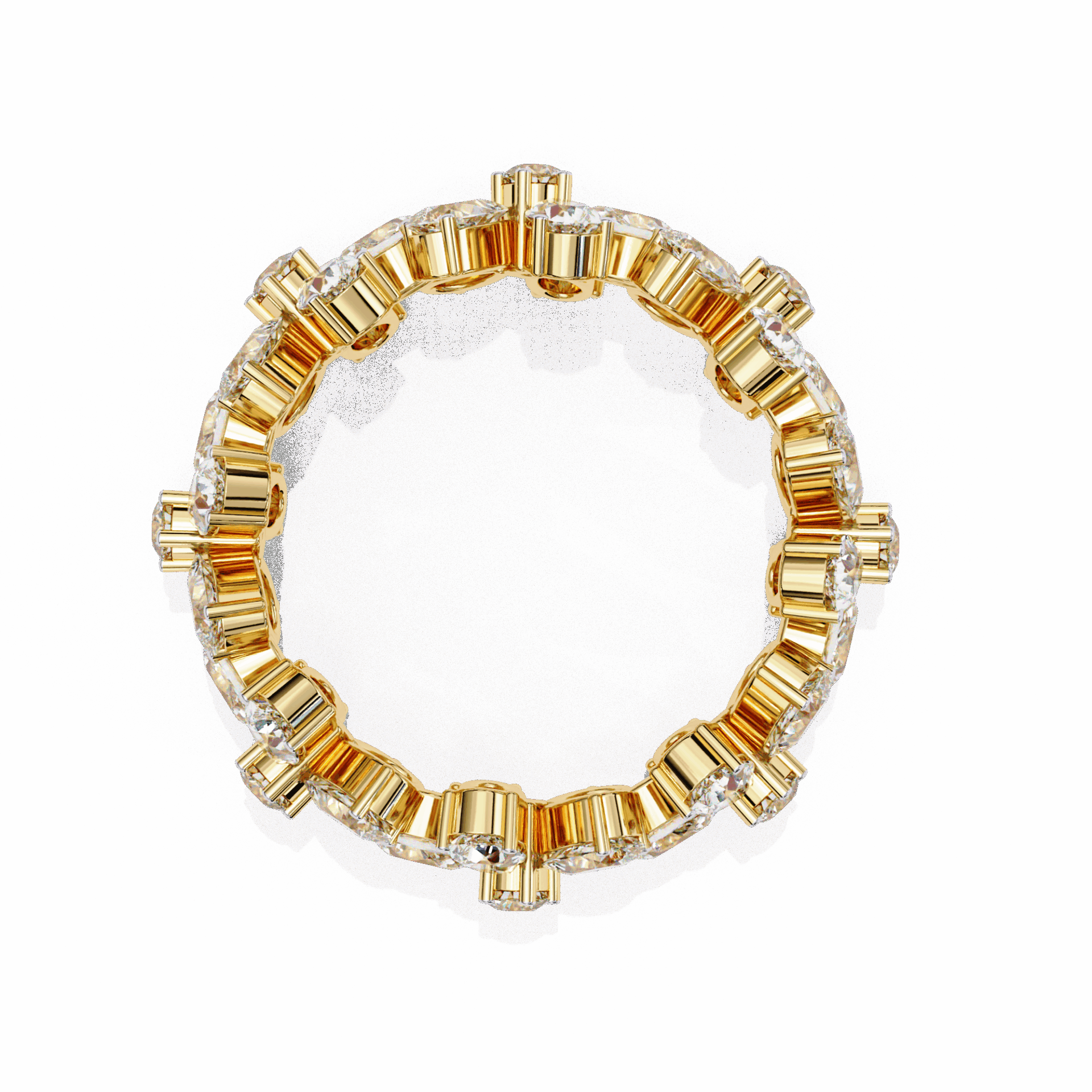 4.25 Carat Pear and Round Twilight Band in Moissanite | House of Estara