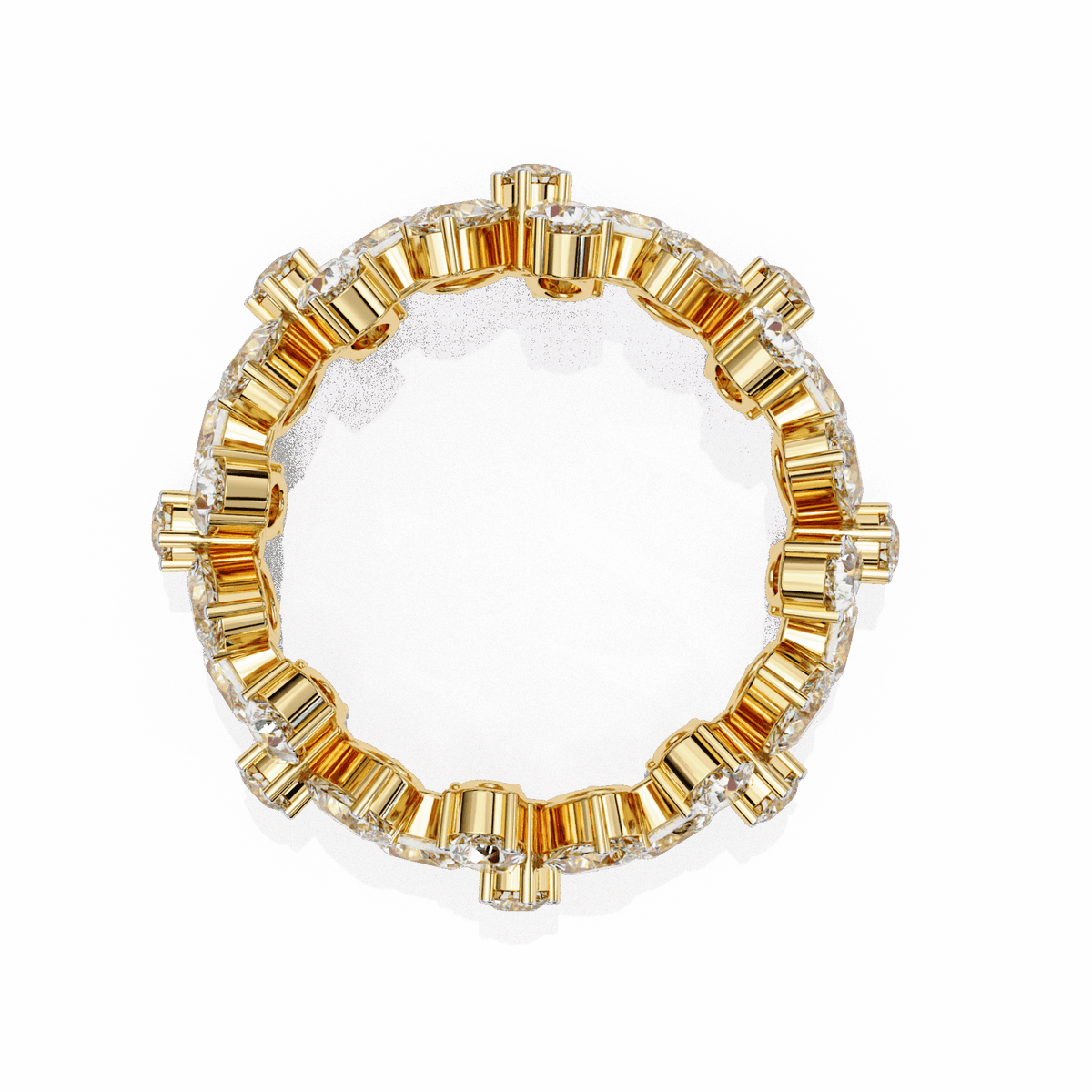 4.25 Carat Pear and Round Twilight Band in Moissanite | House of Estara