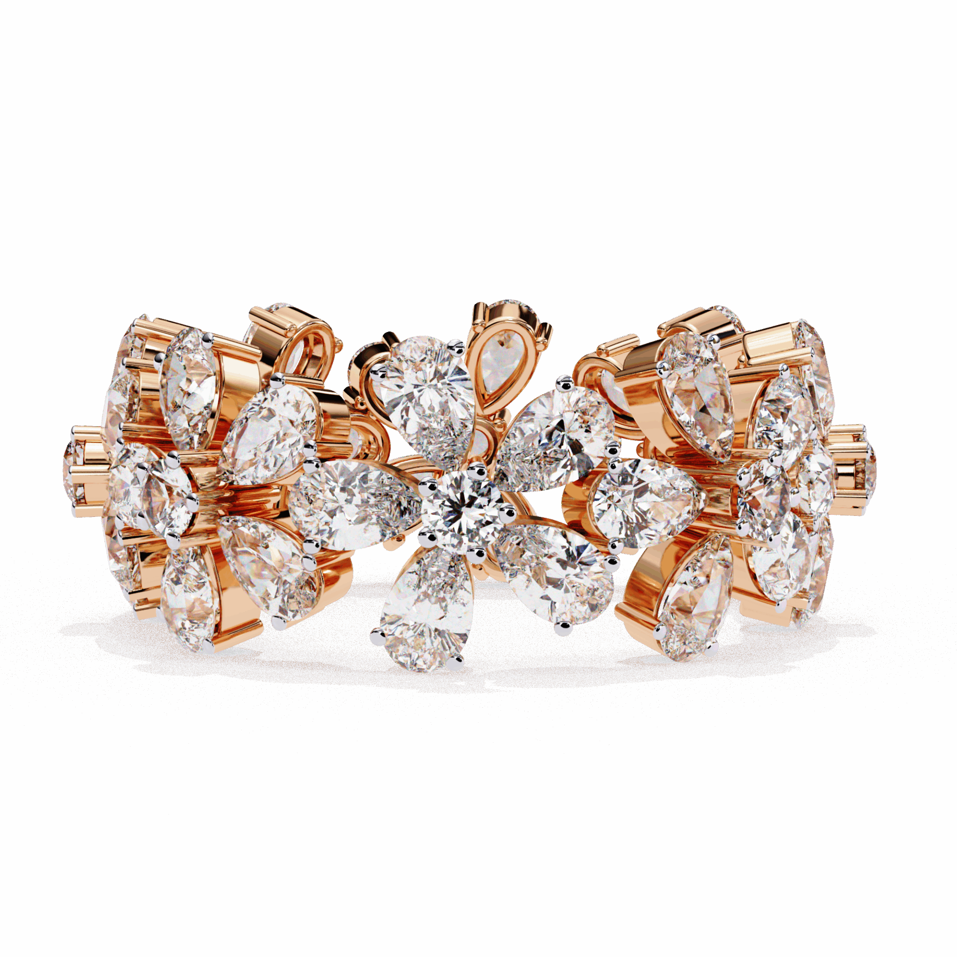 4.25 Carat Pear and Round Twilight Band in Moissanite | House of Estara