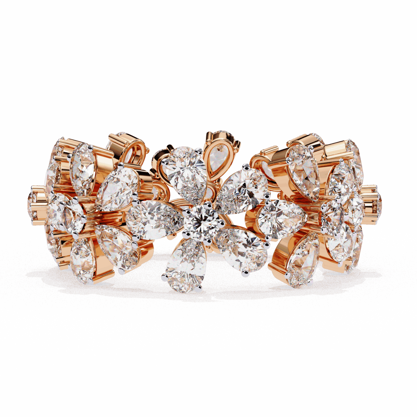4.25 Carat Pear and Round Twilight Band in Moissanite | House of Estara