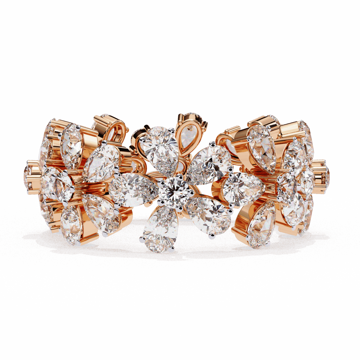 4.25 Carat Pear and Round Twilight Band in Moissanite | House of Estara