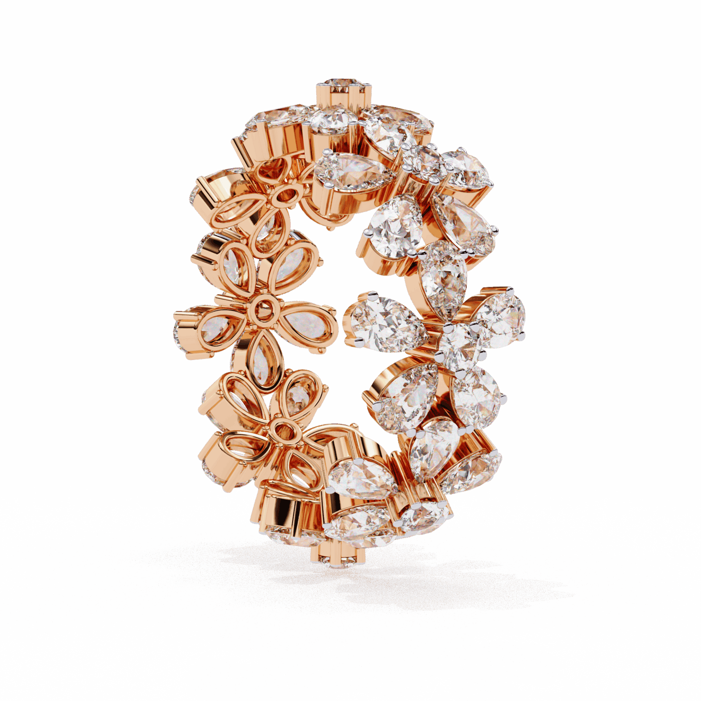 4.25 Carat Pear and Round Twilight Band in Moissanite | House of Estara