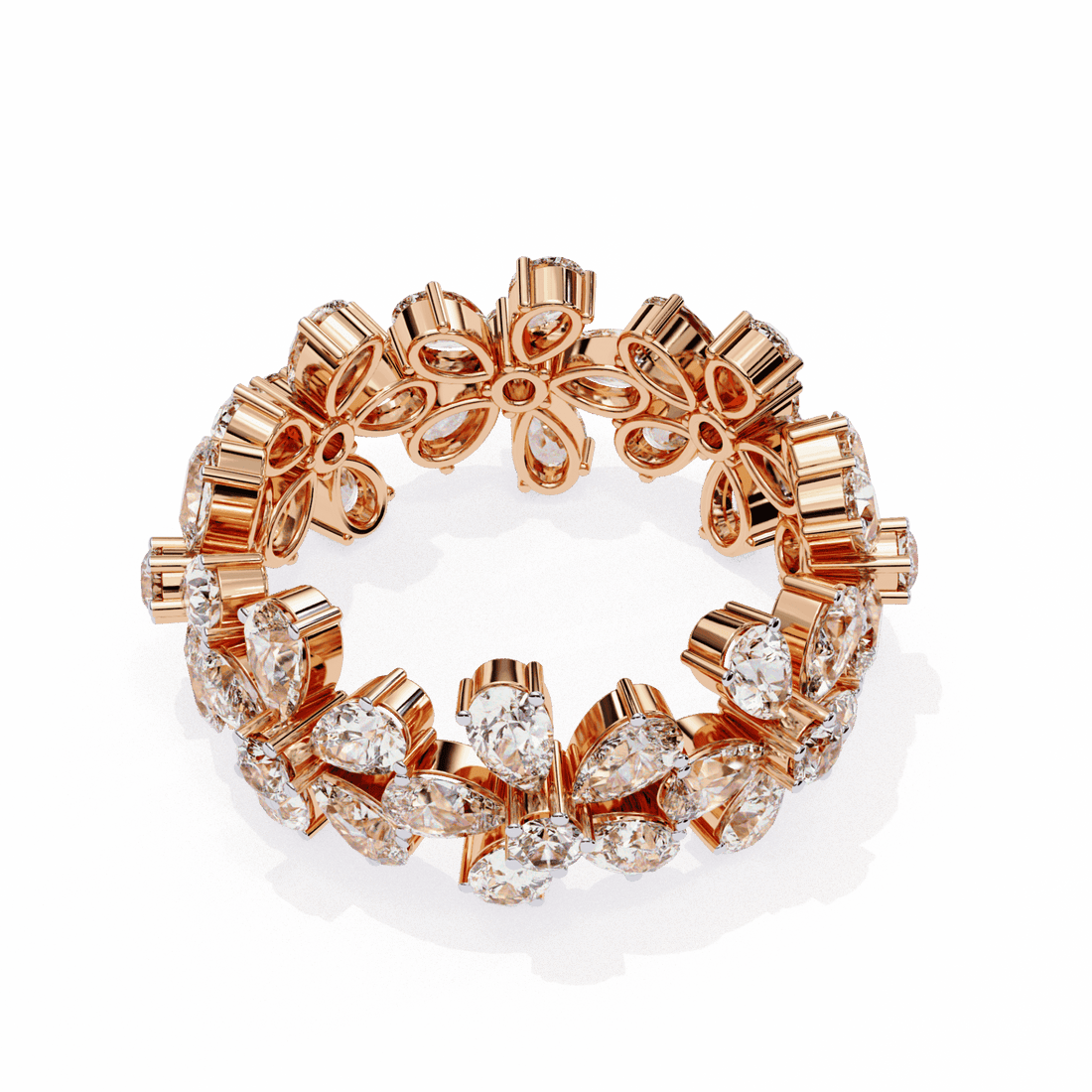 4.25 Carat Pear and Round Twilight Band in Moissanite | House of Estara