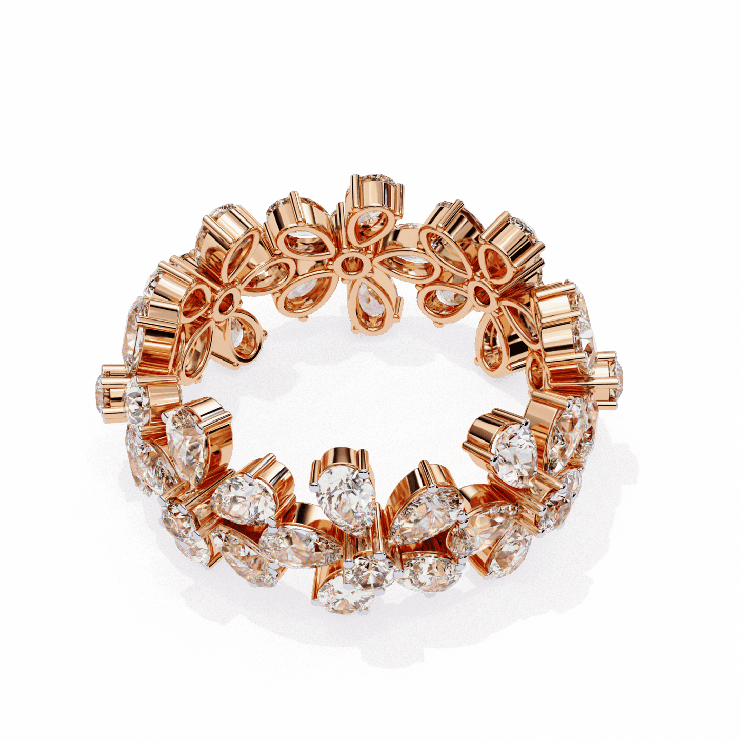 4.25 Carat Pear and Round Twilight Band in Moissanite | House of Estara