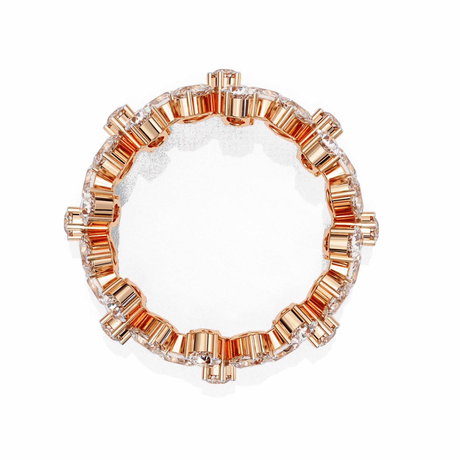 4.25 Carat Pear and Round Twilight Band in Moissanite | House of Estara