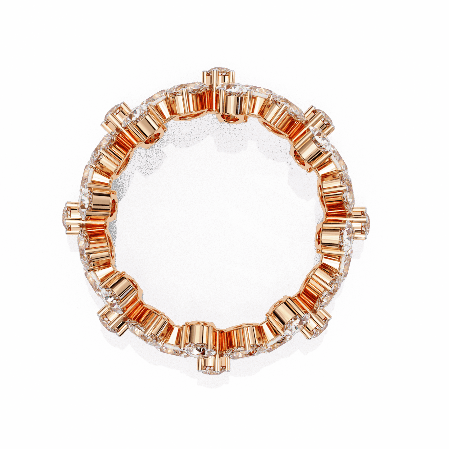4.25 Carat Pear and Round Twilight Band in Moissanite | House of Estara