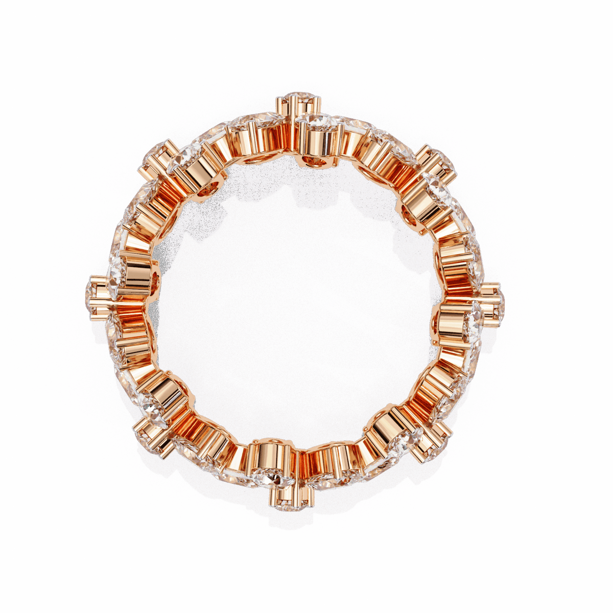 4.25 Carat Pear and Round Twilight Band in Moissanite | House of Estara