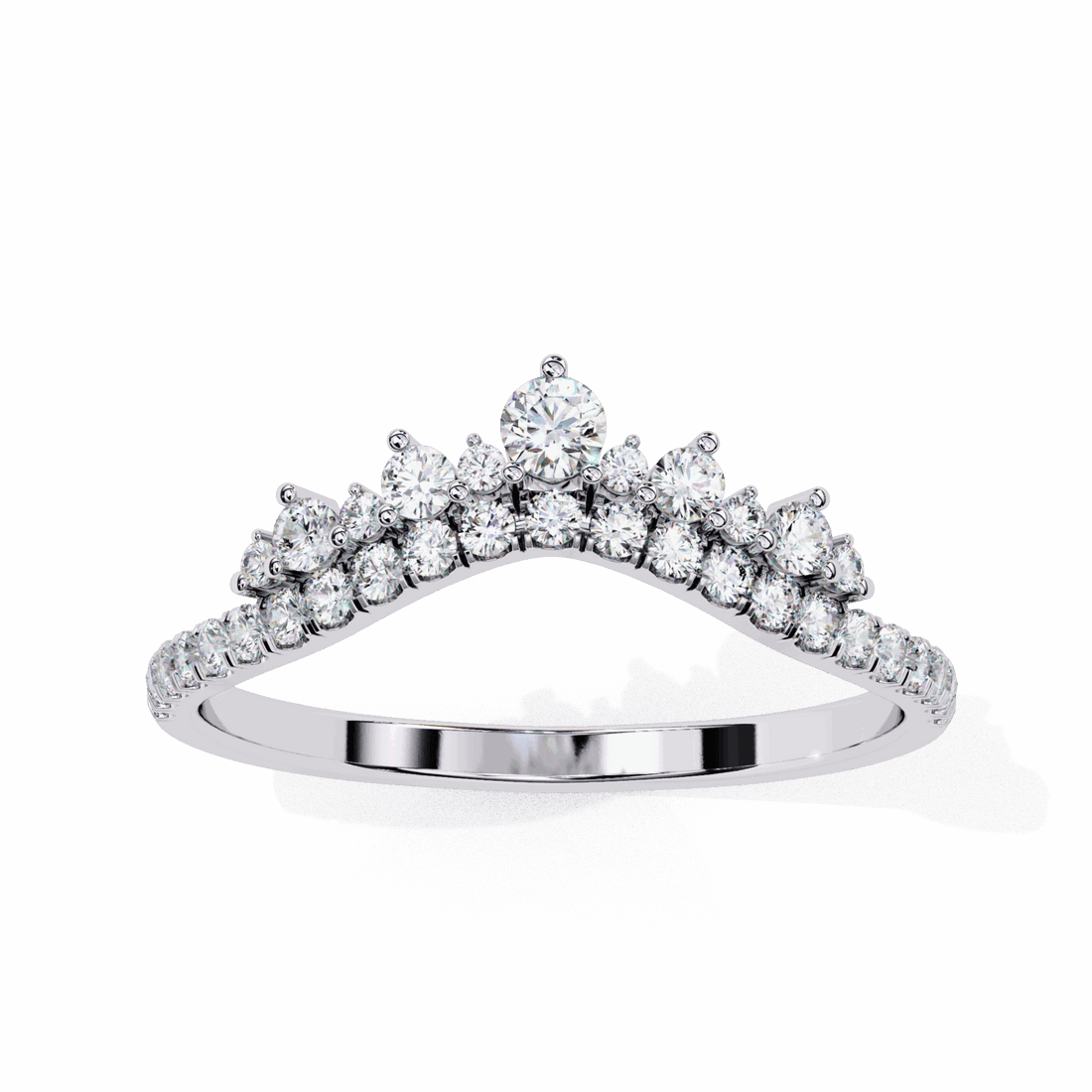 0.4 Carat Round Minimalist Wedding Band in Moissanite | House of Estara