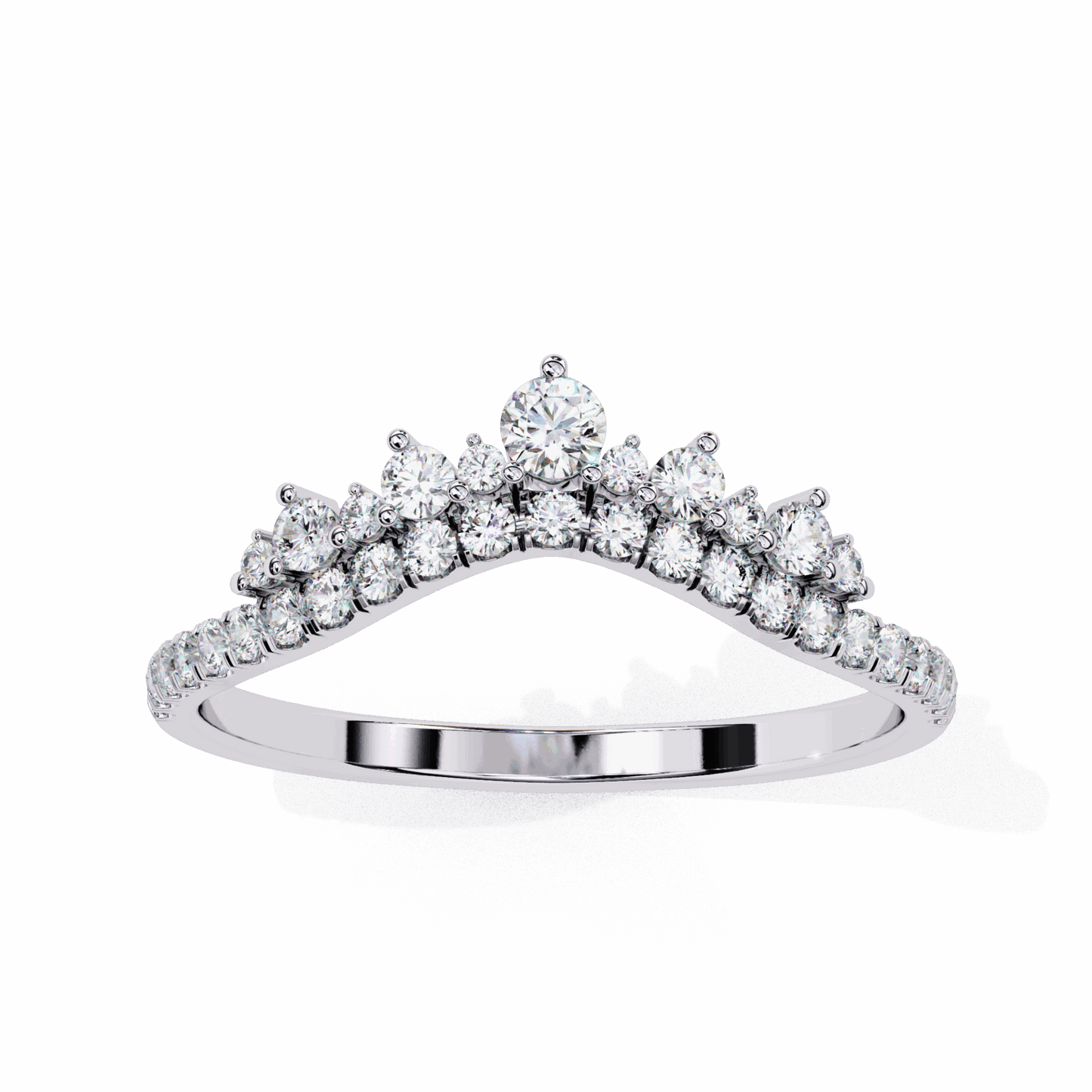 0.4 Carat Round Minimalist Wedding Band in Moissanite | House of Estara