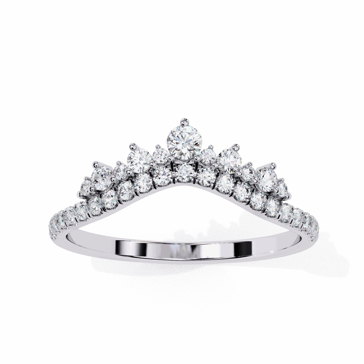 0.4 Carat Round Minimalist Wedding Band in Moissanite | House of Estara