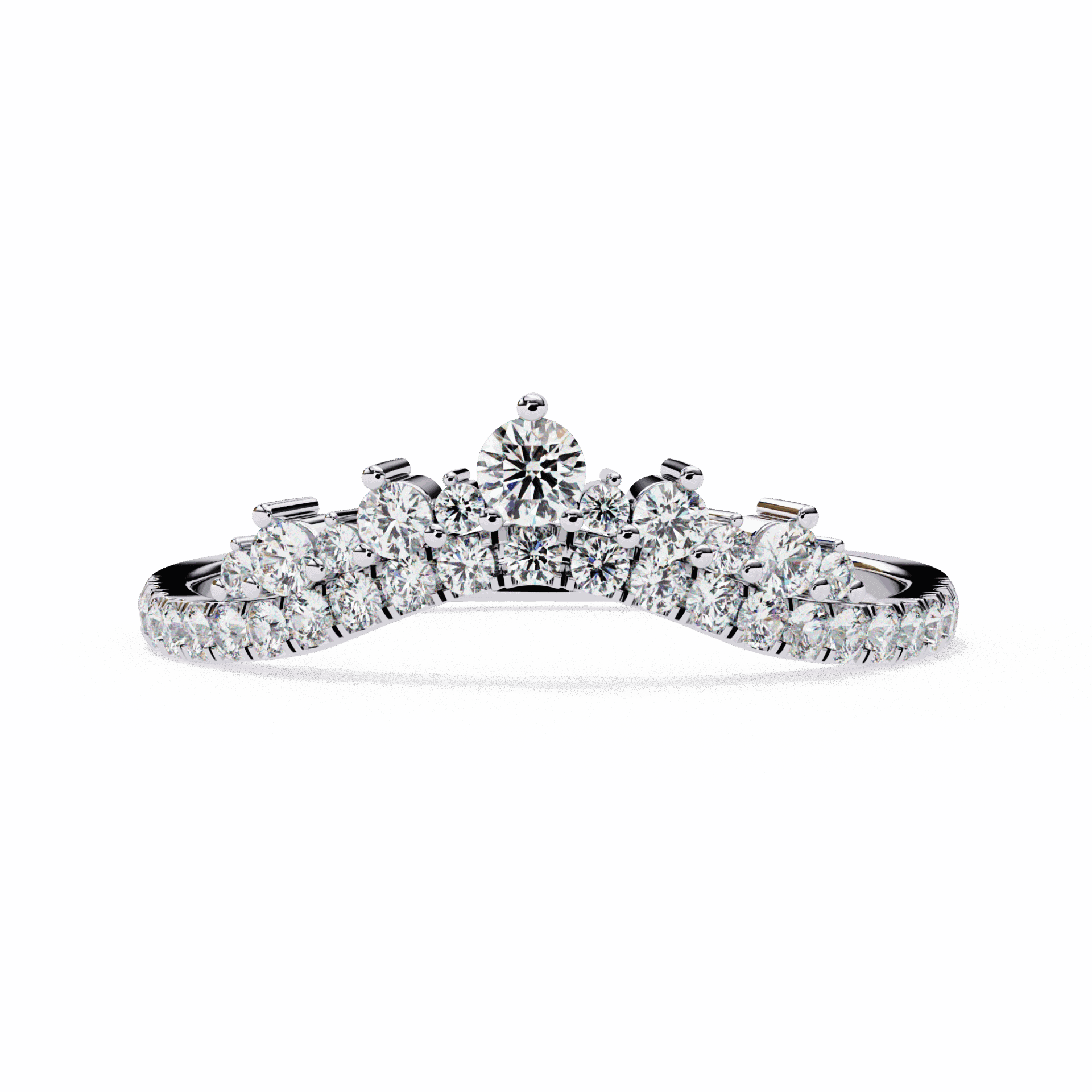 0.4 Carat Round Minimalist Wedding Band in Moissanite | House of Estara