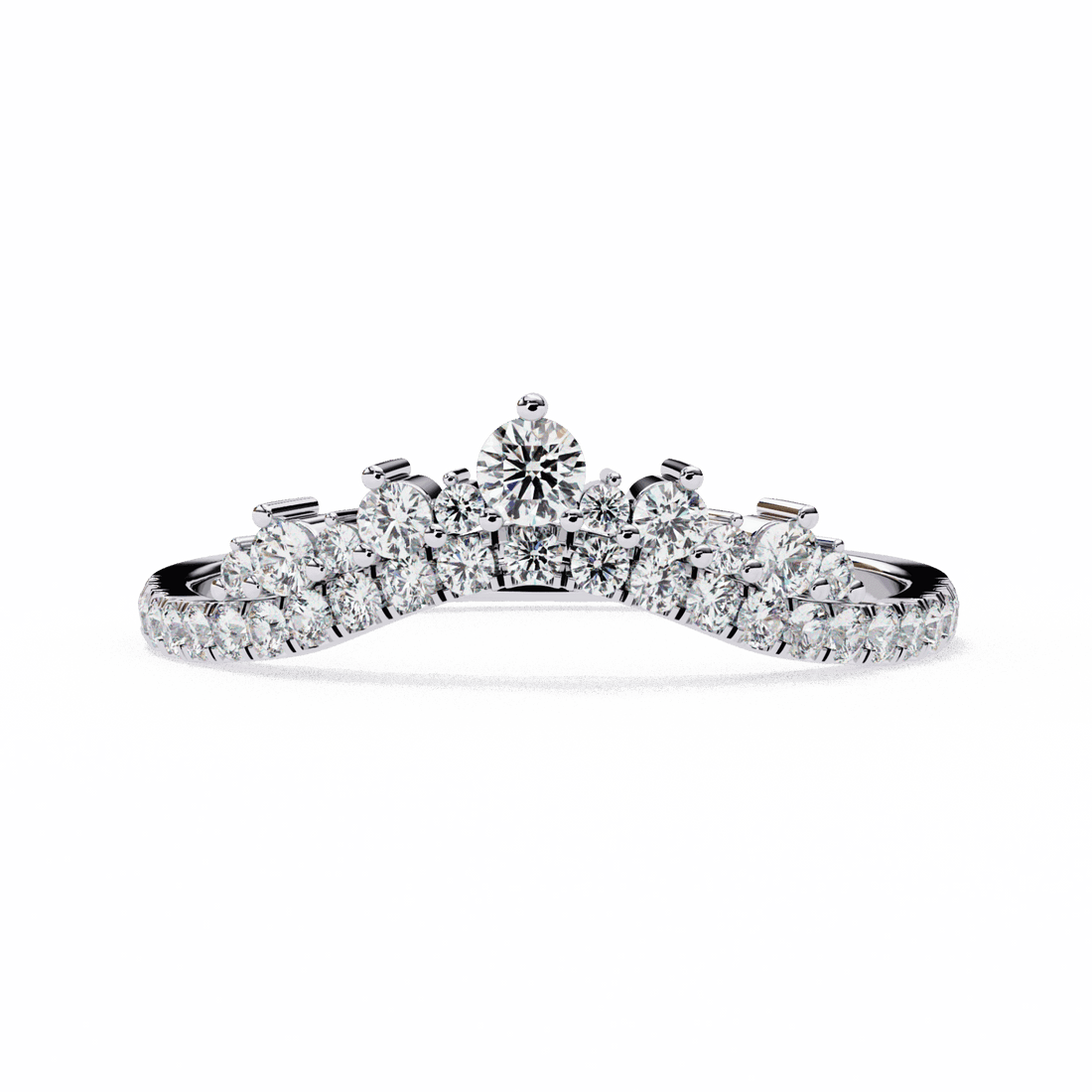0.4 Carat Round Minimalist Wedding Band in Moissanite | House of Estara