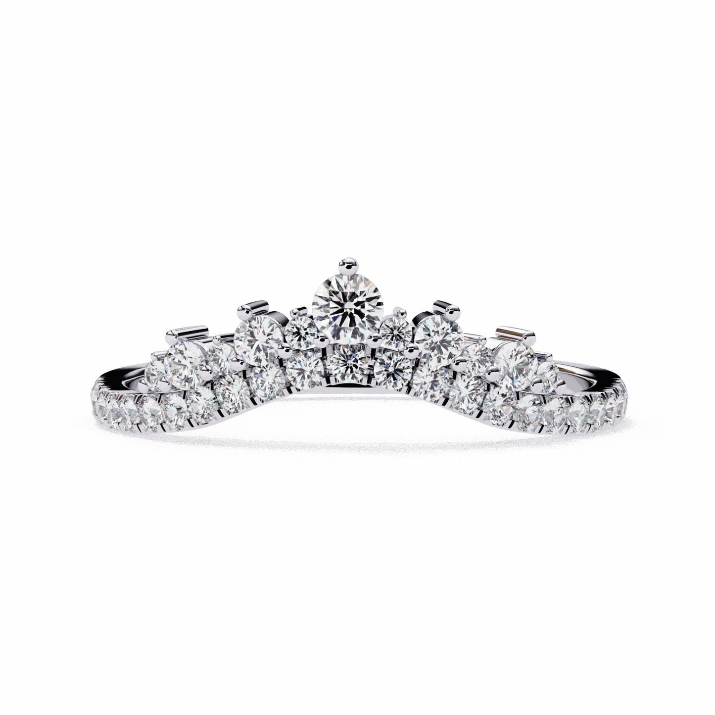 0.4 Carat Round Minimalist Wedding Band in Moissanite | House of Estara
