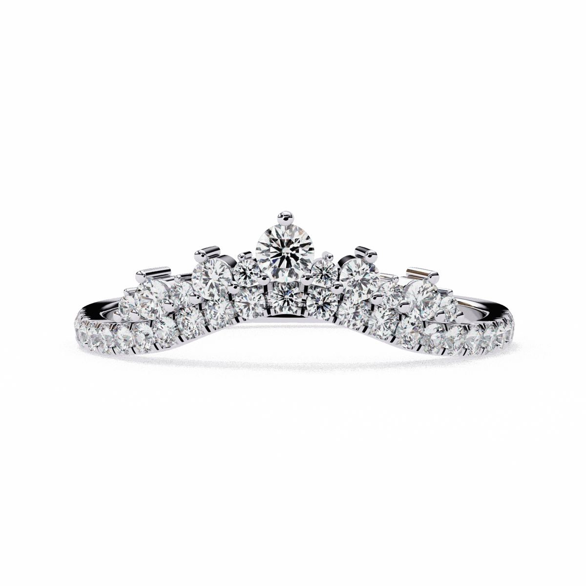 0.4 Carat Round Minimalist Wedding Band in Moissanite | House of Estara