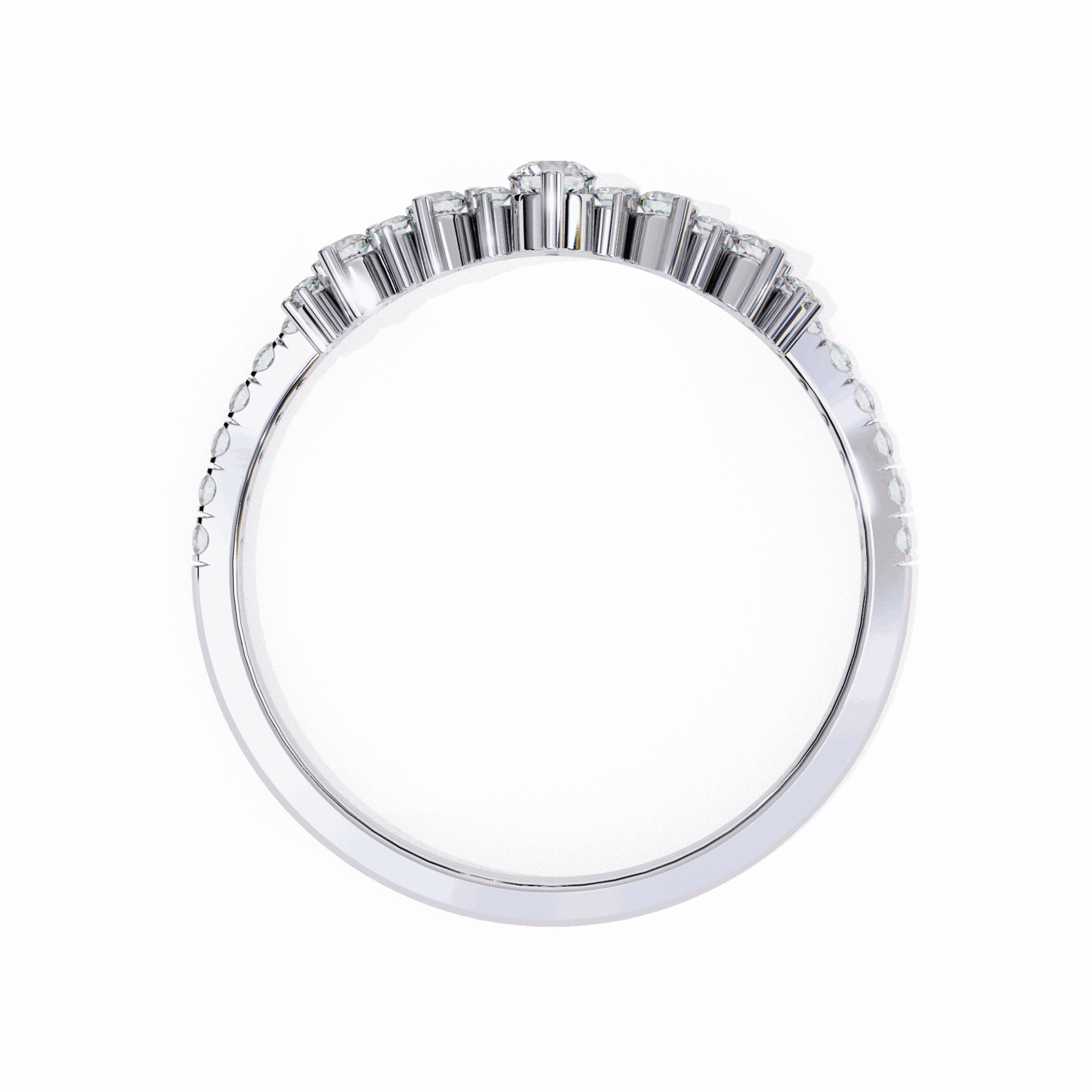 0.4 Carat Round Minimalist Wedding Band in Moissanite | House of Estara