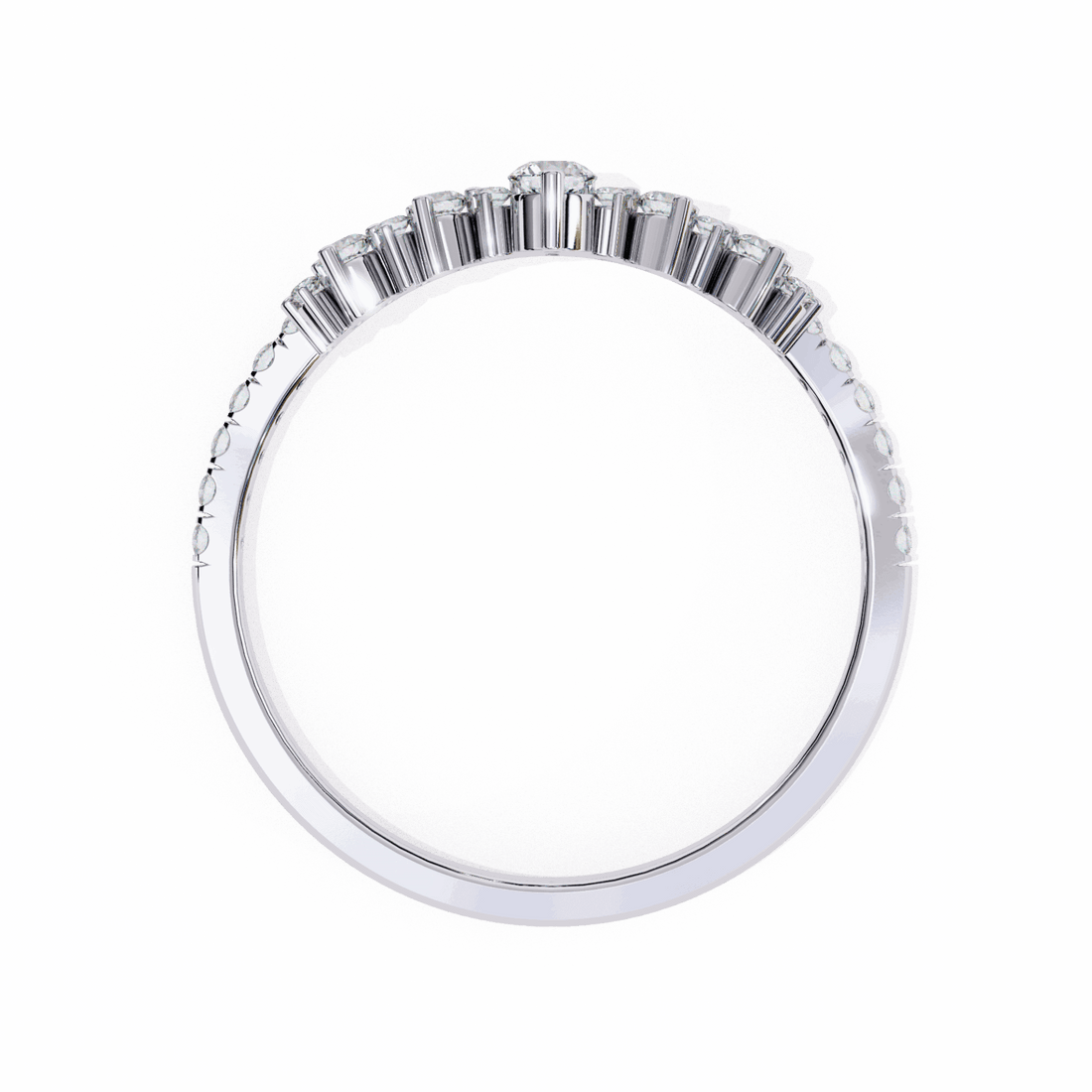 0.4 Carat Round Minimalist Wedding Band in Moissanite | House of Estara